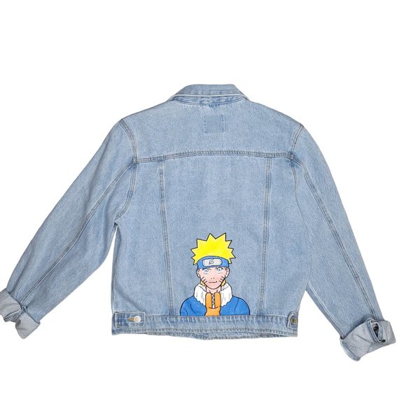 Love Tree NWT custom Naruto denim jacket size medium anime - Picture 3 of 5